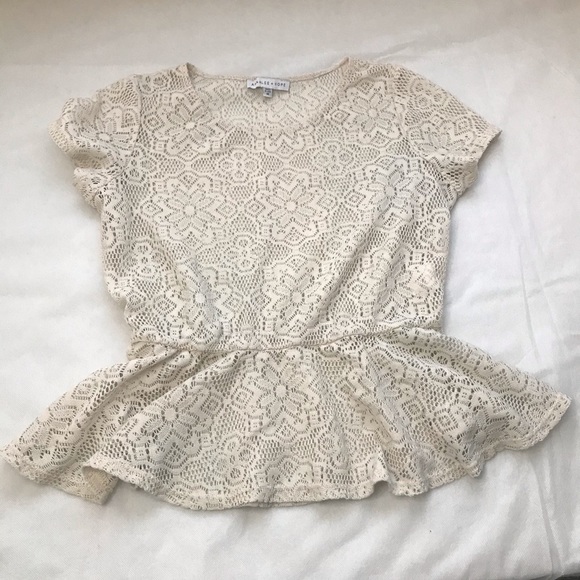 ANNALEE+HOPE peplum crochet top stretch waist - Picture 2 of 7